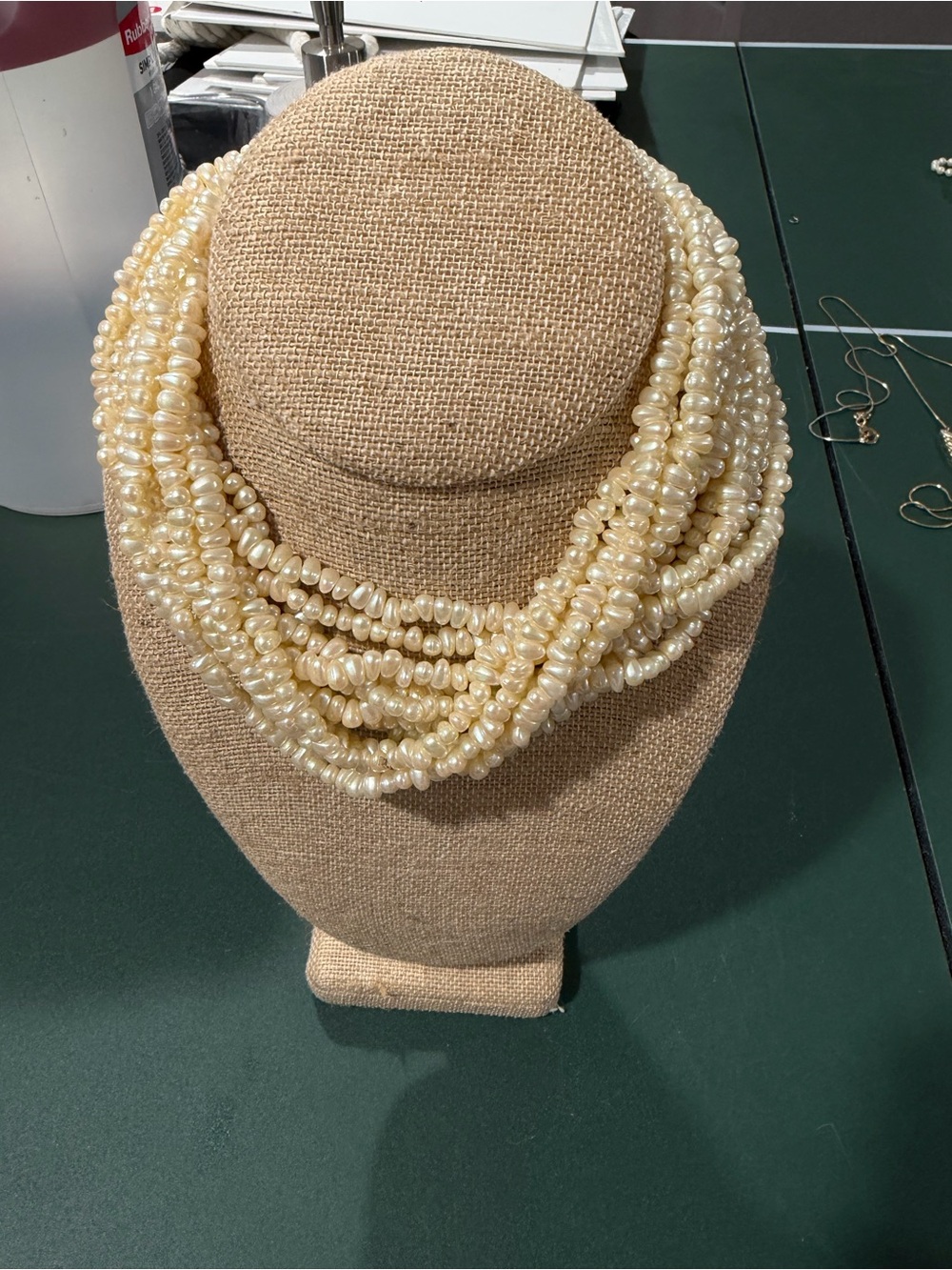 Multi-Strand Cream Freshwater Pearl Necklace